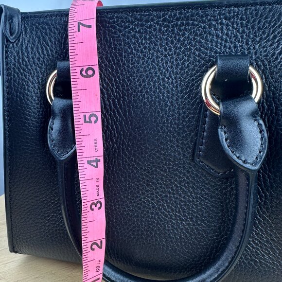 Michael Kors Small Black Pebbled Leather Kris Satchel - Picture 13 of 16